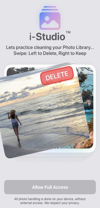 Swipe to clean your photos