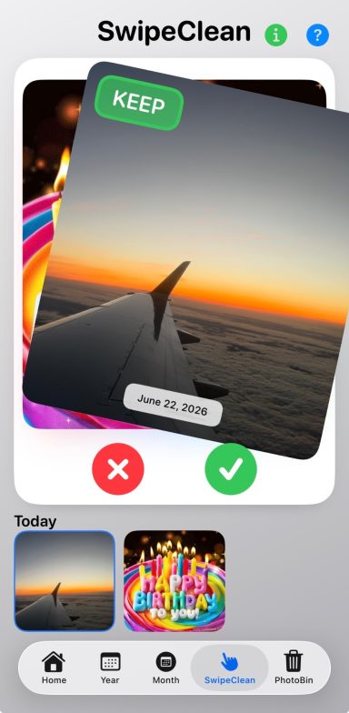 Swipe process