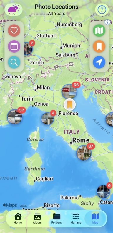 View all Apple Photos Map